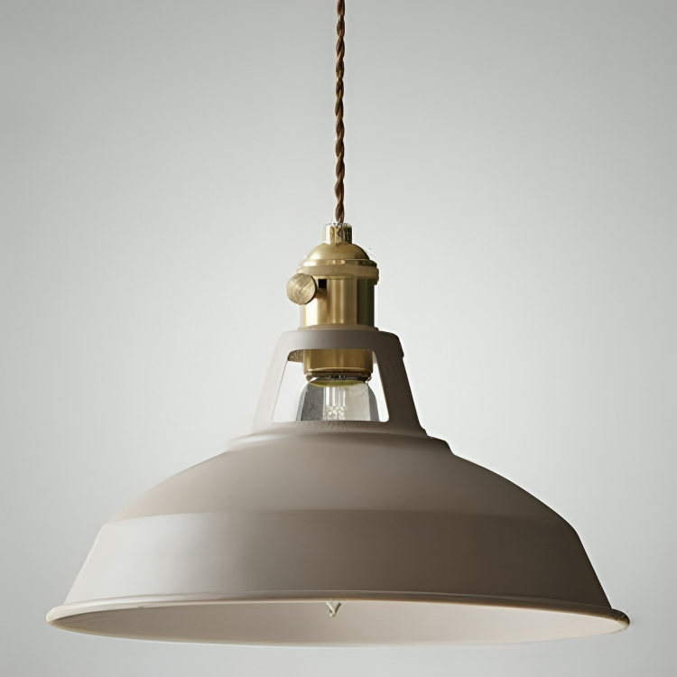 Suspension Industrielle Vintage avec Chaîne Réglable Ceiling Lamp Electro Paris Khaki