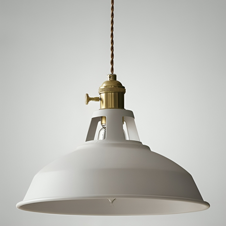 Suspension Industrielle Vintage avec Chaîne Réglable Ceiling Lamp Electro Paris Blanc
