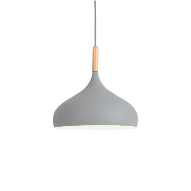 Suspension LED Métal Coloré avec Abat-Jour Bois – Design Scandinave Ajustable, Compatible E27, Longueur 150 cm 25