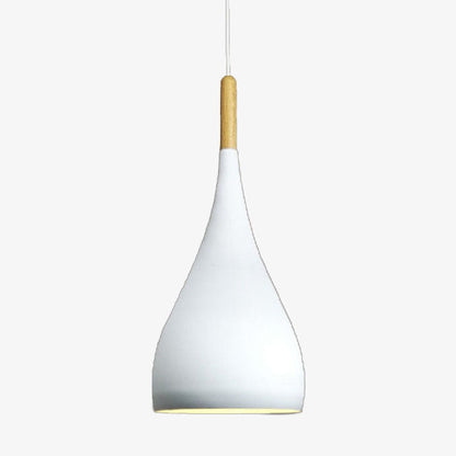 Suspension LED Métal Coloré – Abat-Jour Bois Scandinave Ajustable, E27, 150 cm Éclairage Electro Paris