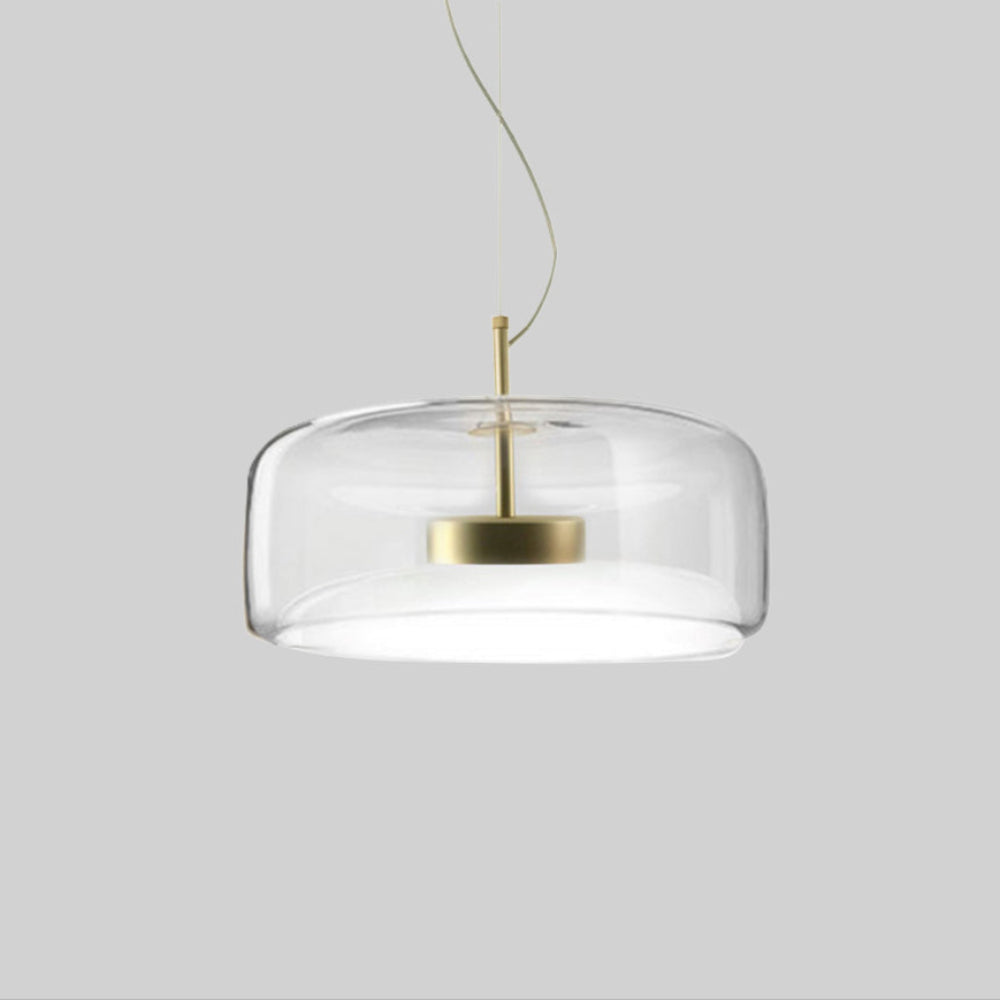 Suspension LED Rétro avec Éclat de Verre Vintage Lampe suspendue Electro Paris 35CM Clair Blanc Chaud