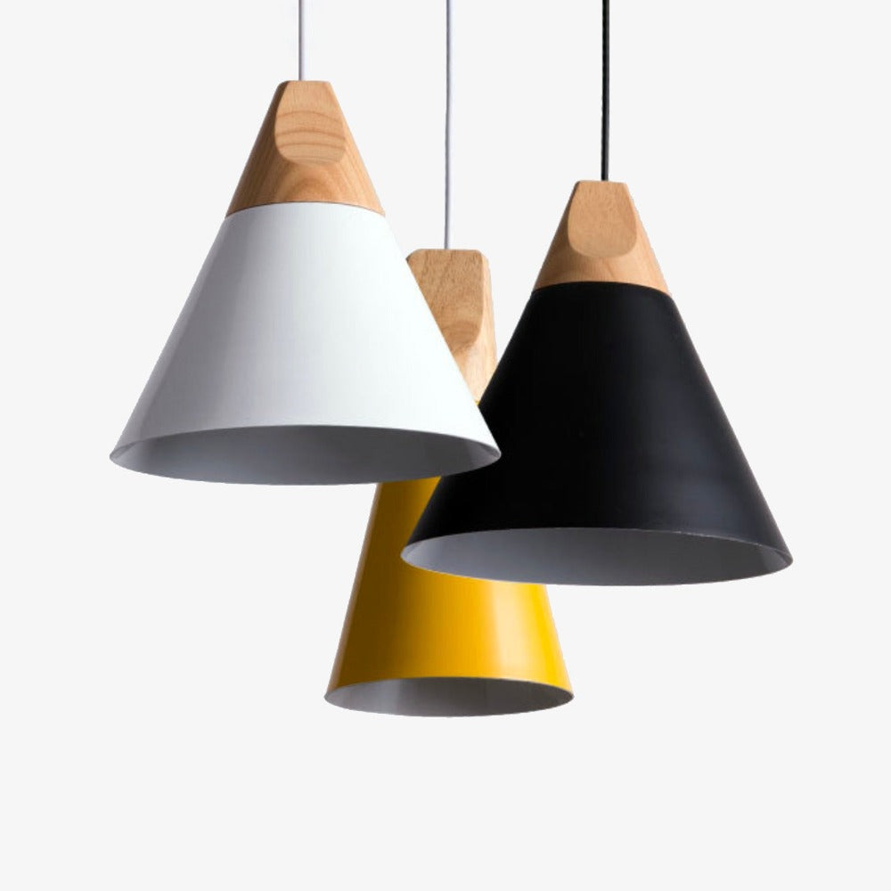 Suspension LED en Bois et Aluminium – Éclairage Moderne pour Salle à Manger Éclairage Electro Paris