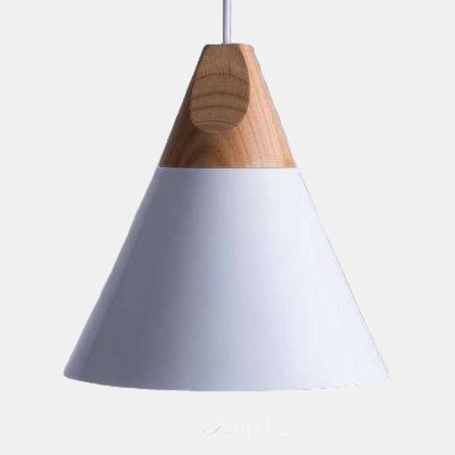 Suspension LED en Bois et Aluminium – Éclairage Moderne pour Salle à Manger Éclairage Electro Paris Blanc - 22cm Blanc
