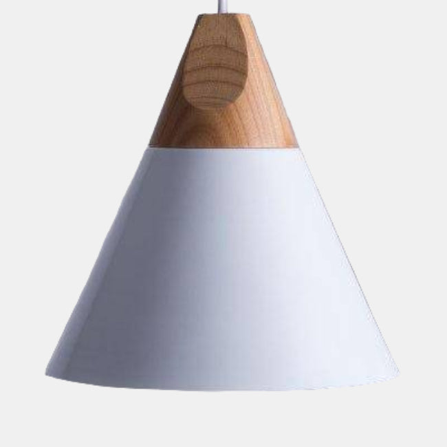 Suspension LED en Bois et Aluminium – Éclairage Moderne pour Salle à Manger Éclairage Electro Paris Blanc - 25cm Blanc