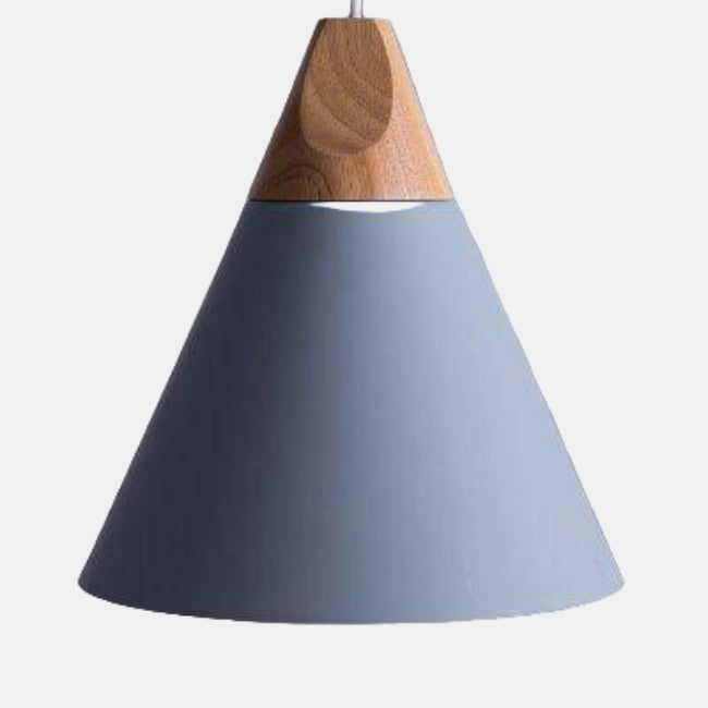 Suspension LED en Bois et Aluminium – Éclairage Moderne pour Salle à Manger Éclairage Electro Paris Gris - 25cm Blanc