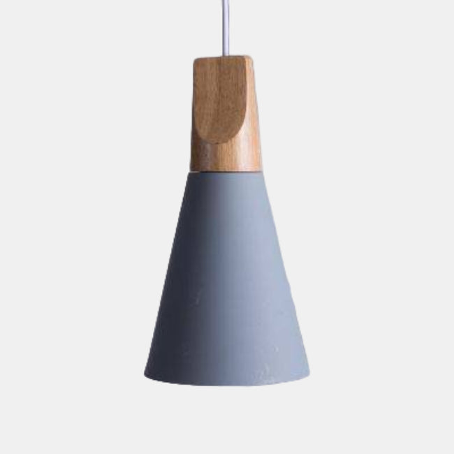 Suspension LED en Bois et Aluminium – Éclairage Moderne pour Salle à Manger Éclairage Electro Paris Gris - 14cm Blanc