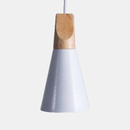 Suspension LED en Bois et Aluminium – Éclairage Moderne pour Salle à Manger Éclairage Electro Paris Blanc - 14cm Blanc