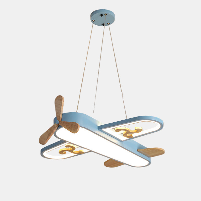 Suspension en Forme d’Avion pour Chambre d’Enfant avec LED & Télécommande Lampe suspendue Electro Paris Bleu 54 cm Chaud