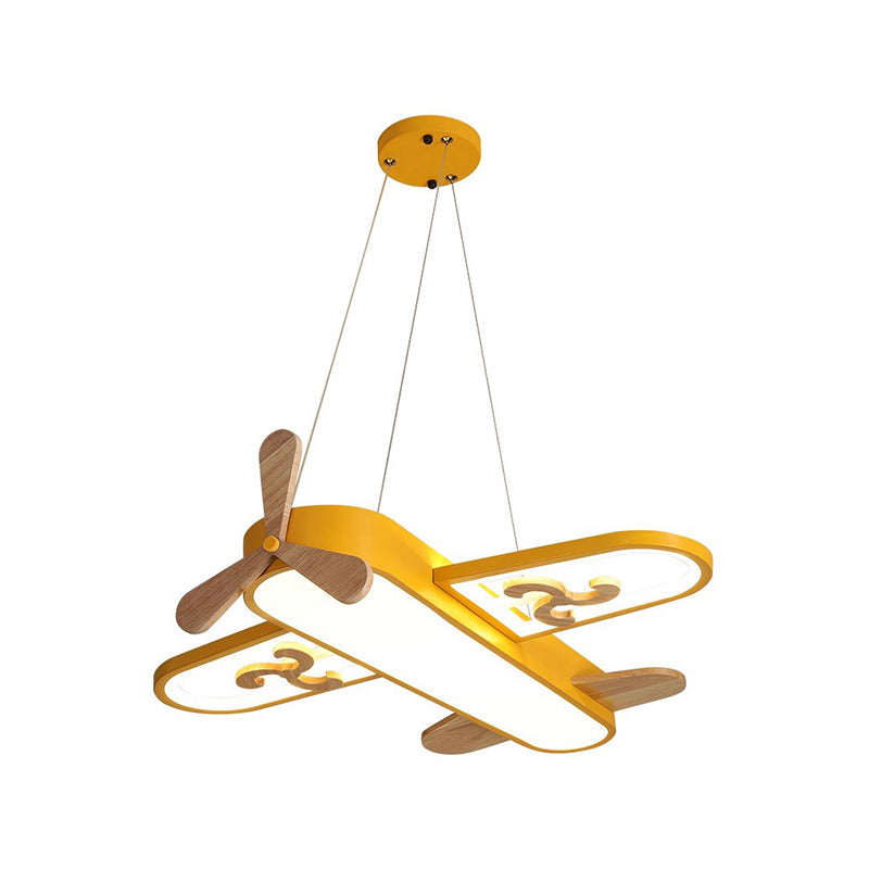 Suspension en Forme d’Avion pour Chambre d’Enfant avec LED & Télécommande Lampe suspendue Electro Paris Jaune 54 cm Blanc