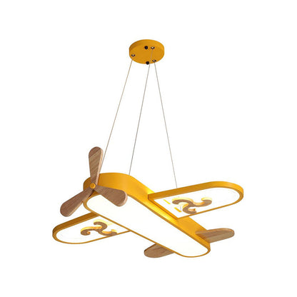 Suspension en Forme d’Avion pour Chambre d’Enfant avec LED & Télécommande Lampe suspendue Electro Paris Jaune 54 cm Blanc