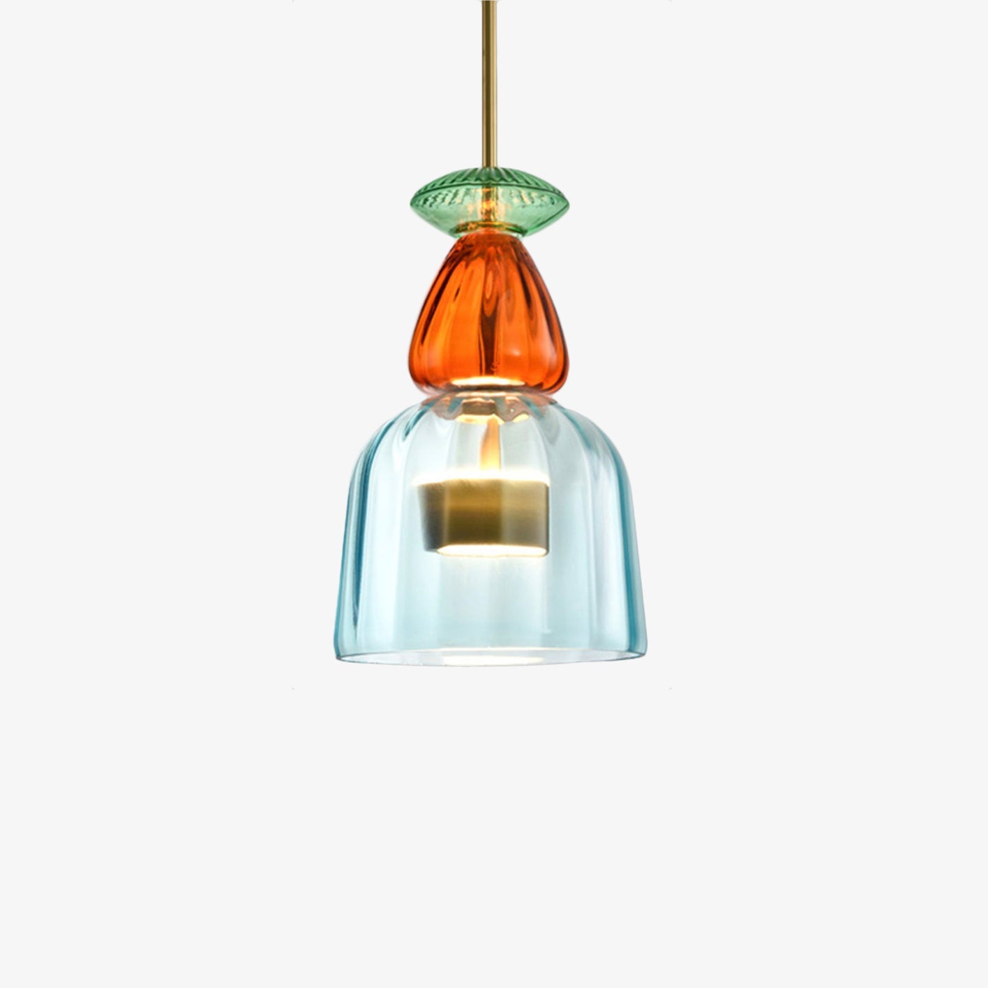 Suspension LED en Verre Coloré – Luminaire Contemporain pour Salon et Cuisine Lampes et luminaires Electro Paris E