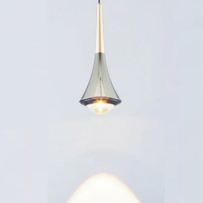 Suspension LED goutte d'eau nordique pour intérieurs modernes Ceiling Lamp Electro Paris Or et chrome