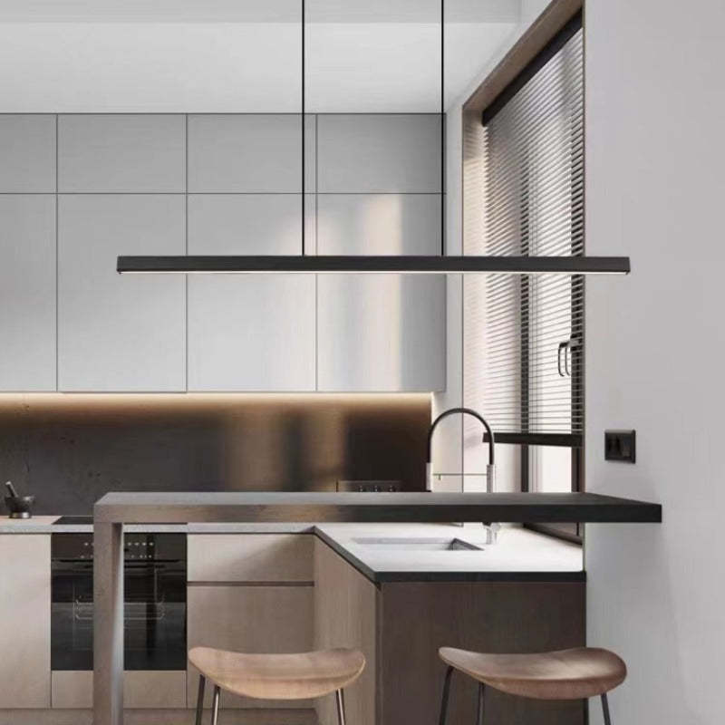 Suspension LED moderne pour espaces contemporains Lampe suspendue Electro Paris 120cm Noir Lumière du jour (5000-7000K)