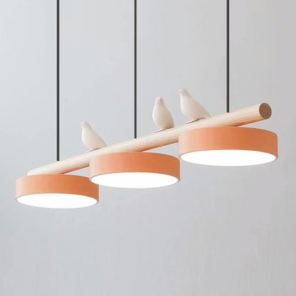 Suspension LED réglable en forme d'oiseau pour une atmosphère paisible Ceiling Lamp Electro Paris Orange Câble noir Lumière chaude