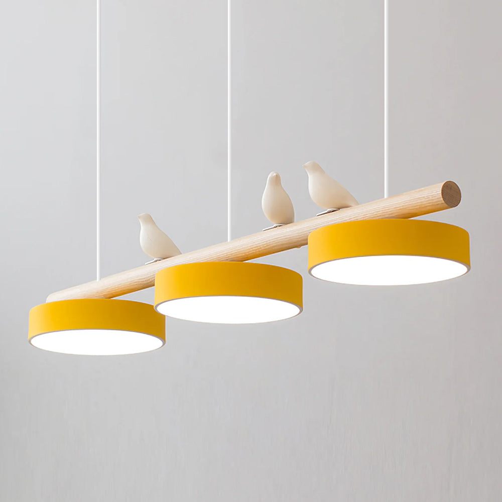 Suspension LED réglable en forme d'oiseau pour une atmosphère paisible Ceiling Lamp Electro Paris Jaune Câble blanc Lumière chaude