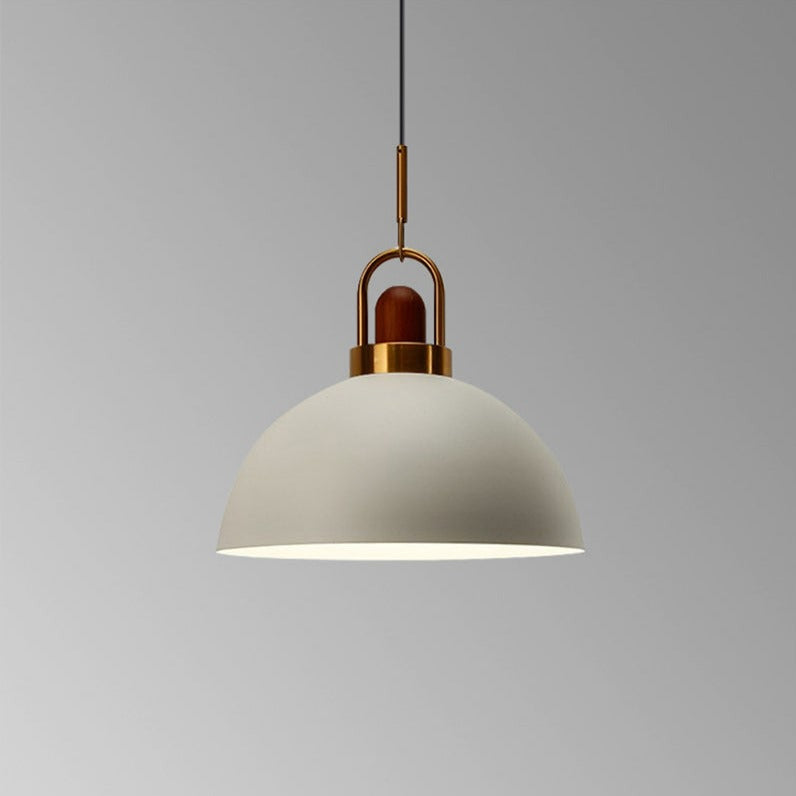 Suspension Nordique Moderne avec Accent en Bois pour Éclairage de Cuisine Élégant Éclairage Electro Paris Blanc