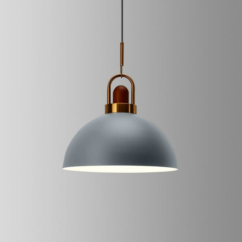 Suspension Nordique Moderne avec Accent en Bois pour Éclairage de Cuisine Élégant Éclairage Electro Paris Gris