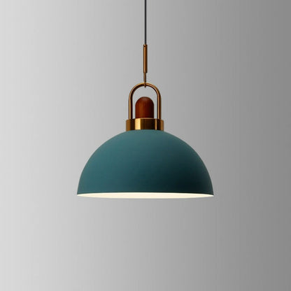 Suspension Nordique Moderne avec Accent en Bois pour Éclairage de Cuisine Élégant Éclairage Electro Paris Bleu