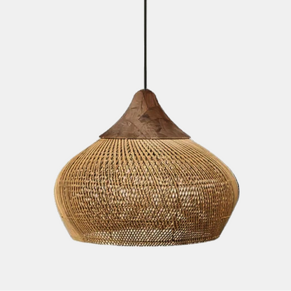 Suspension Luminaire en Rotin Artisanale au Style Bohème Écologique Lampe suspendue Electro Paris 1 Lampe Ø50cm