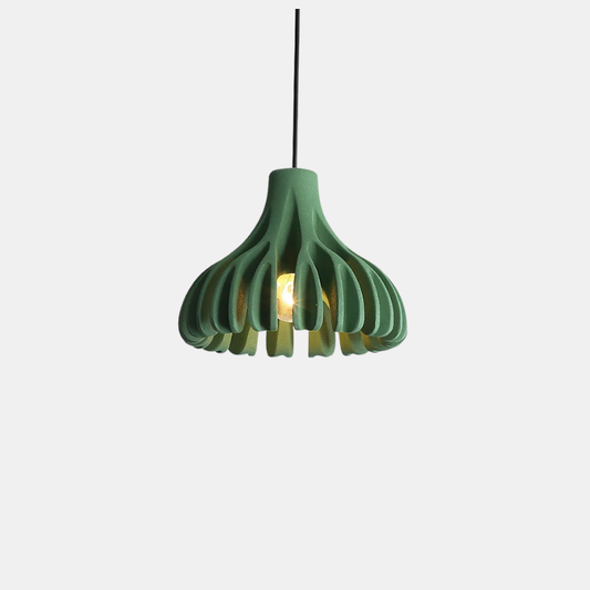 Suspension Lumineuse en Résine Épurée – Éclairage Doux et Élégant pour Intérieur Moderne Luminaires Electro Paris Vert Blanc Chaud