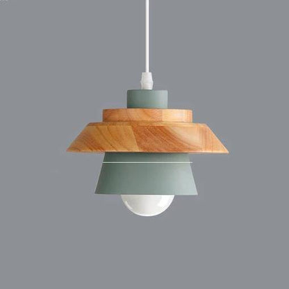 Suspension Métal et Bois Scandinave – Éclairage Moderne pour Cuisine Éclairage Electro Paris A - Vert