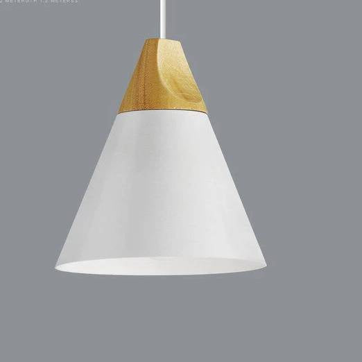 Suspension Métal et Bois Scandinave – Éclairage Moderne pour Cuisine Éclairage Electro Paris C - Blanc