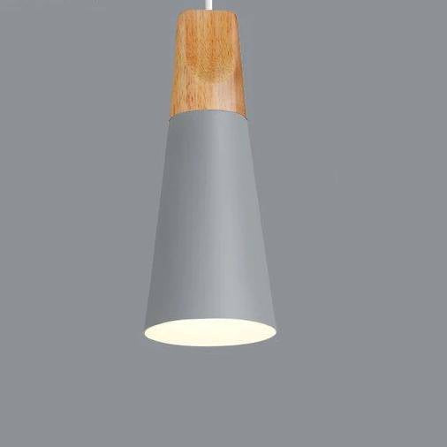 Suspension Métal et Bois Scandinave – Éclairage Moderne pour Cuisine Éclairage Electro Paris B - Gris