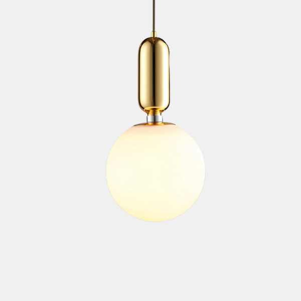 Suspension Moderne à Globes de Verre pour Éclairage de Salle à Manger et Salon Éclairage Electro Paris Or Dia 15 x H30 cm