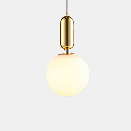 Suspension Moderne à Globes de Verre pour Éclairage de Salle à Manger et Salon Éclairage Electro Paris Or Dia 15 x H30 cm