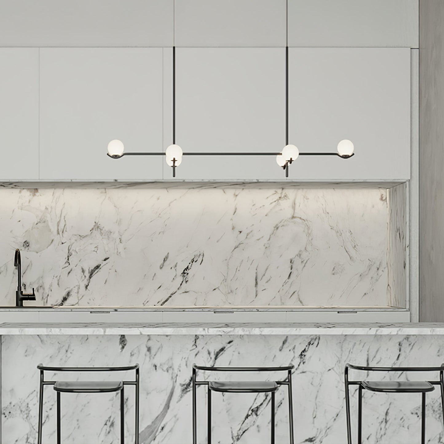 Suspension Moderne Minimaliste en Verre au Design Élégant Suspendu Ceiling Lamp Electro Paris