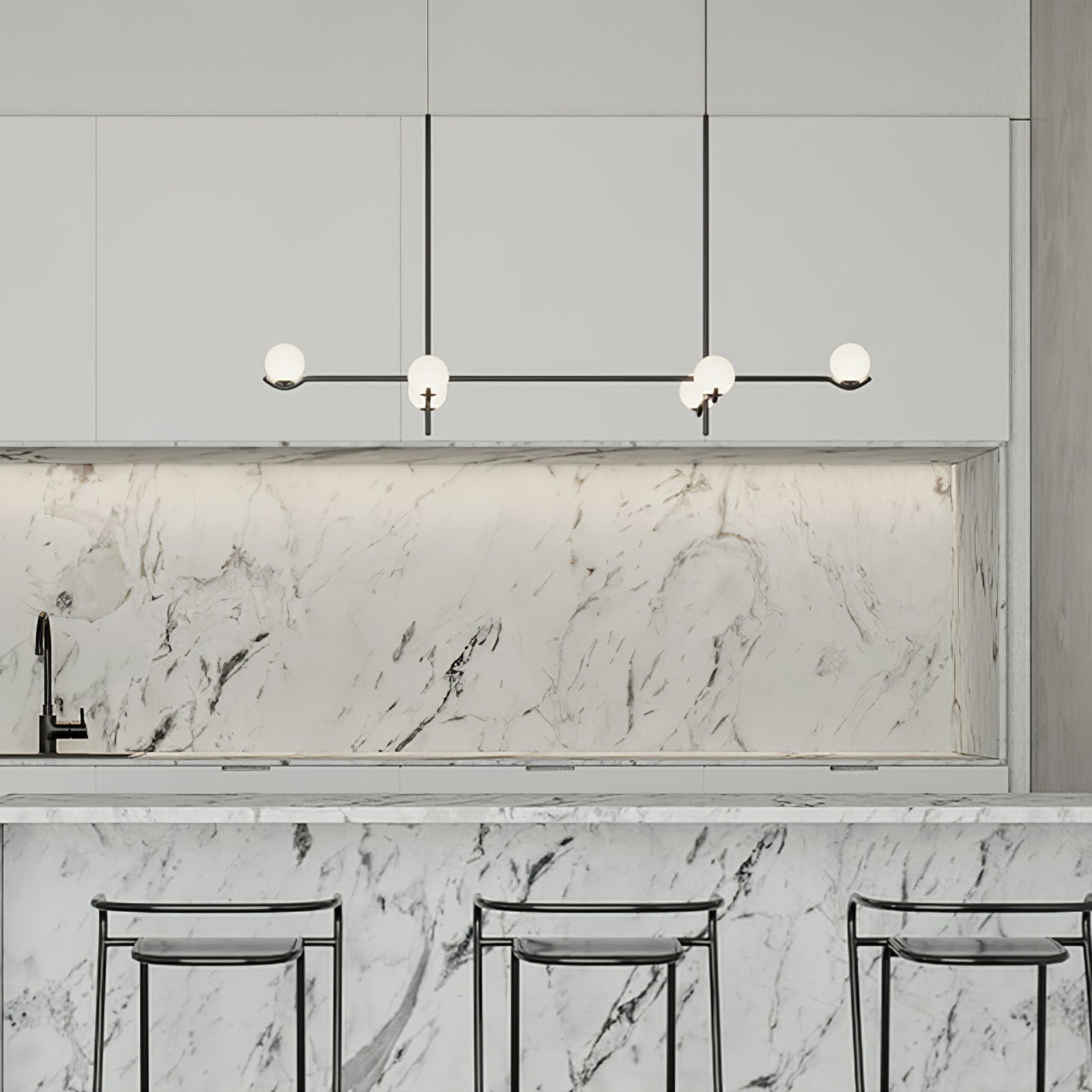 Suspension Moderne Minimaliste en Verre au Design Élégant Suspendu Ceiling Lamp Electro Paris