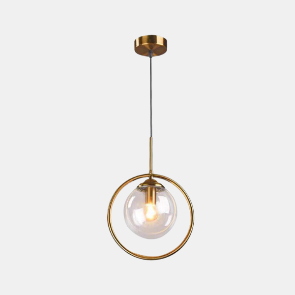 Suspension Moderne avec Cadre Doré – Luminaire en Verre pour Îlot de Cuisine Éclairage Electro Paris