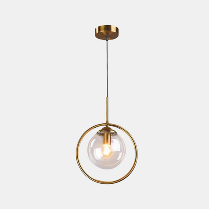 Suspension Moderne avec Cadre Doré – Luminaire en Verre pour Îlot de Cuisine Éclairage Electro Paris