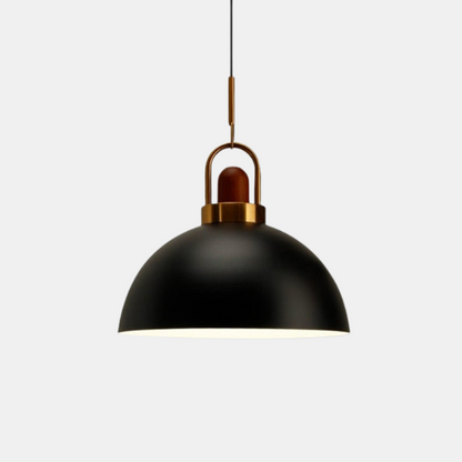 Suspension Nordique Moderne avec Accent en Bois pour Éclairage de Cuisine Élégant Éclairage Electro Paris Noir