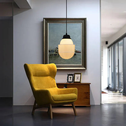 Suspension Verre Mat Géométrique Vintage Lustre Élégant Luminaire Lampe suspendue Electro Paris