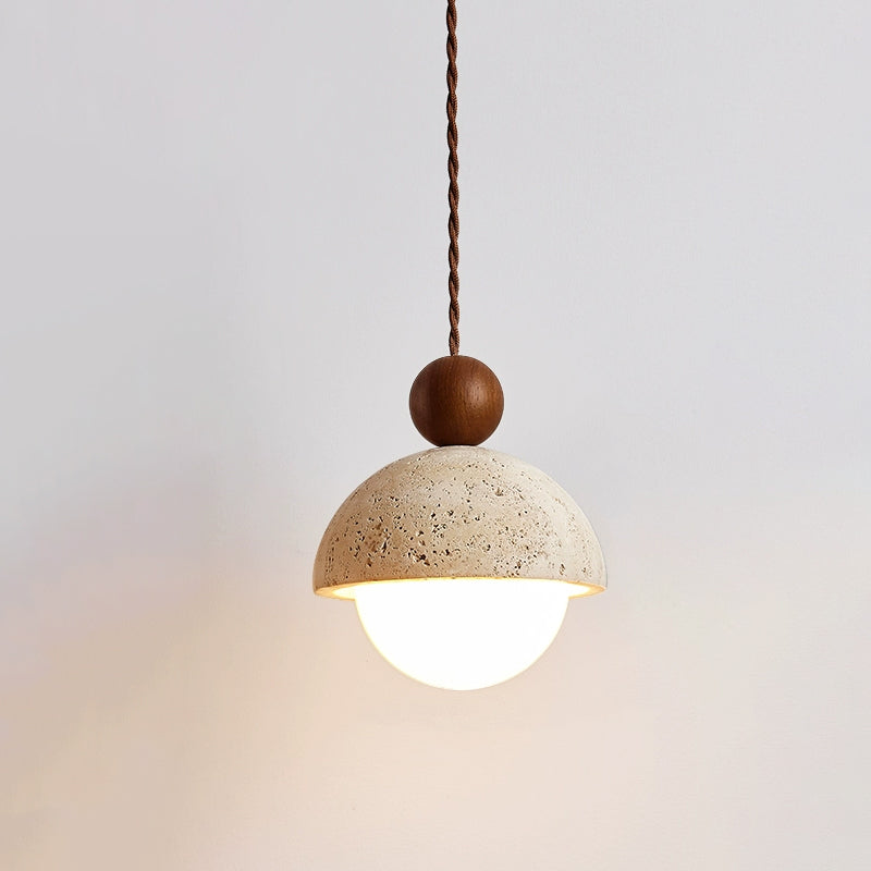 Suspension de plafond élégante avec détails en bois et en verre Ceiling Lamp Electro Paris