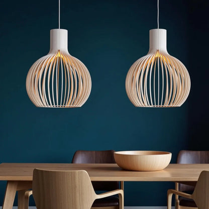Suspension en Bois Naturel au Design Minimaliste et Chaleureux Ceiling Lamp Electro Paris