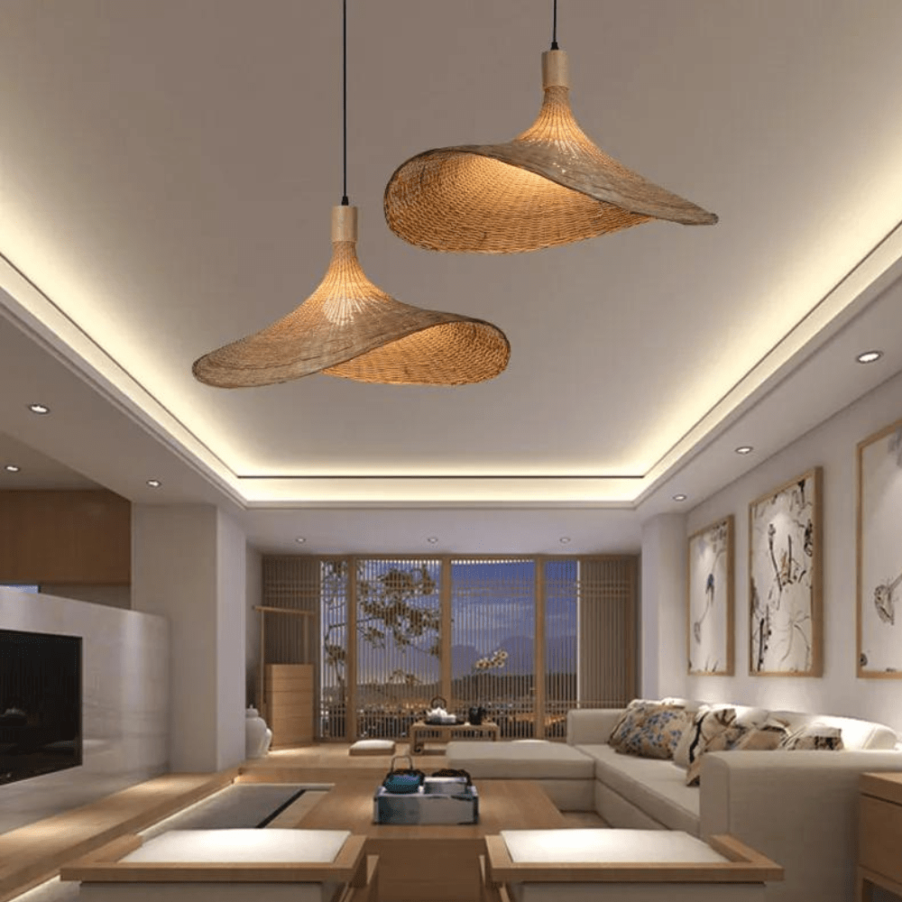 Suspension en Osier Rustique – Élégance Naturelle pour un Intérieur Moderne Lampe suspendue Electro Paris