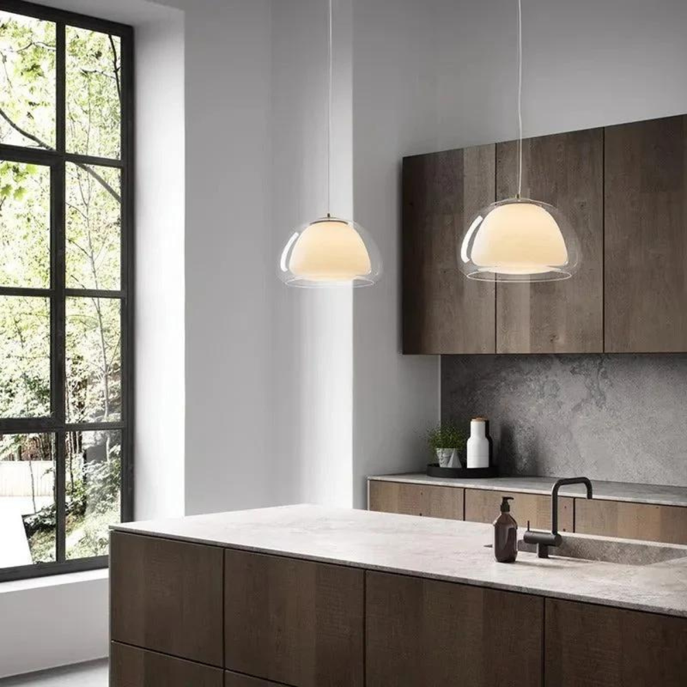 Suspension en Verre Élégante avec Câble Ajustable pour Décoration Moderne Lampe suspendue Electro Paris