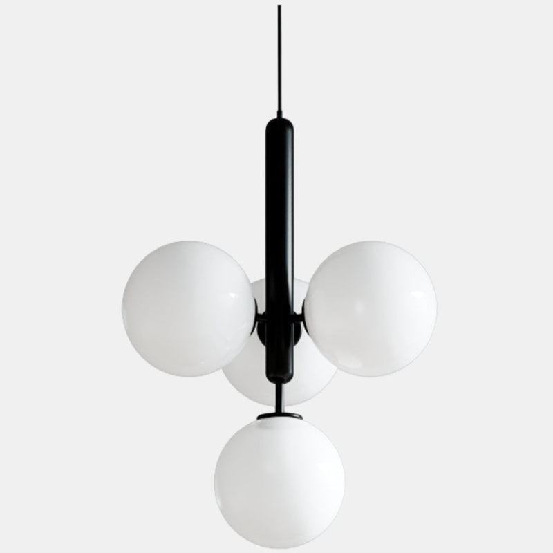 Suspension en Verre Moderne pour Éclairage Chic et Épuré Lampe suspendue Electro Paris Noir 1 Boule Verre mat