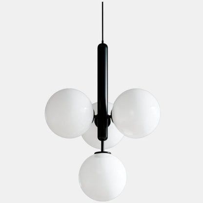 Suspension en Verre Moderne pour Éclairage Chic et Épuré Lampe suspendue Electro Paris Noir 1 Boule Verre mat