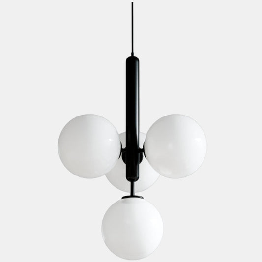 Suspension en Verre Moderne pour Éclairage Chic et Épuré Lampe suspendue Electro Paris Noir 1 Boule Verre mat