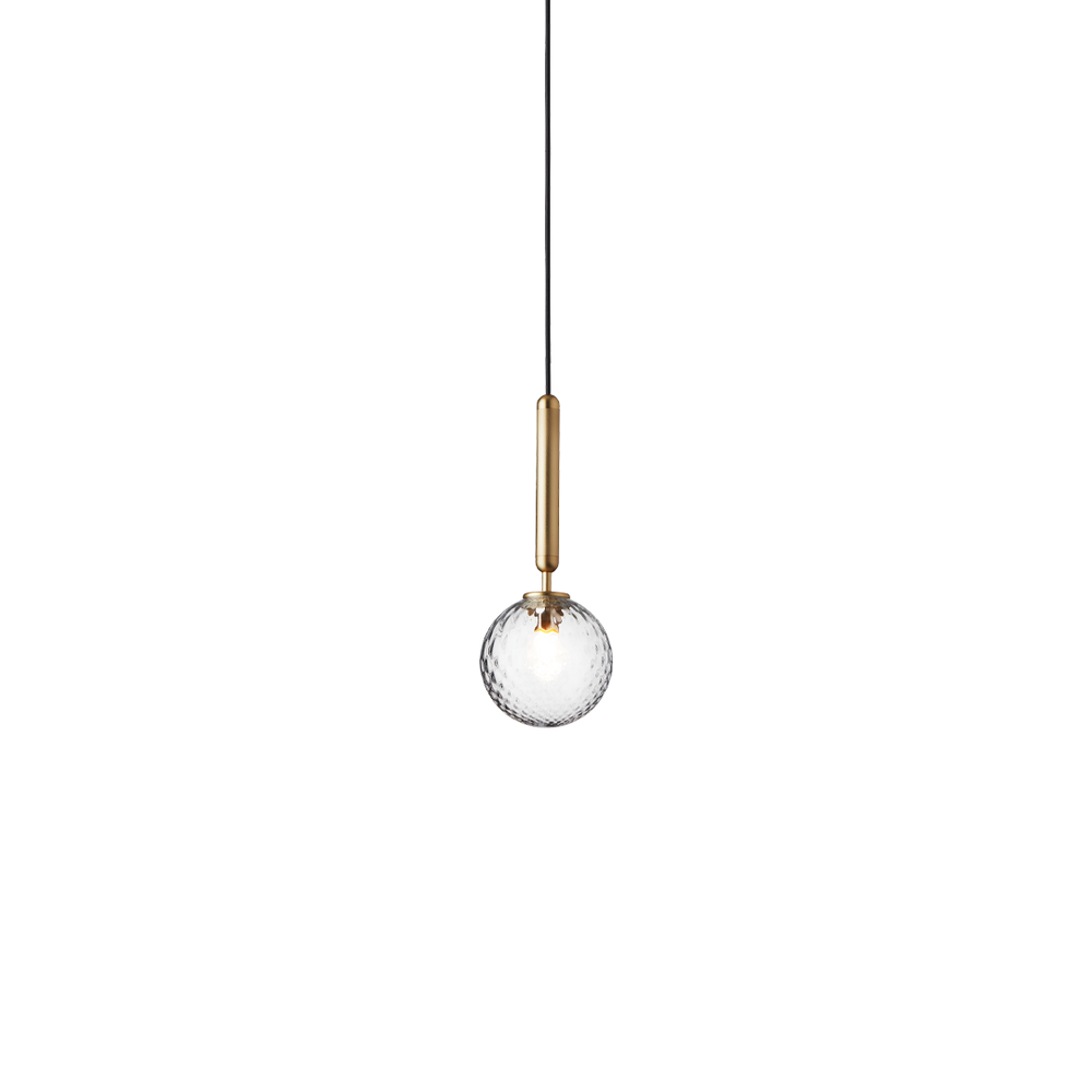 Suspension en Verre Moderne pour Éclairage Chic et Épuré Lampe suspendue Electro Paris Or 1 Boule Verre clair