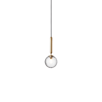 Suspension en Verre Moderne pour Éclairage Chic et Épuré Lampe suspendue Electro Paris Or 1 Boule Verre clair