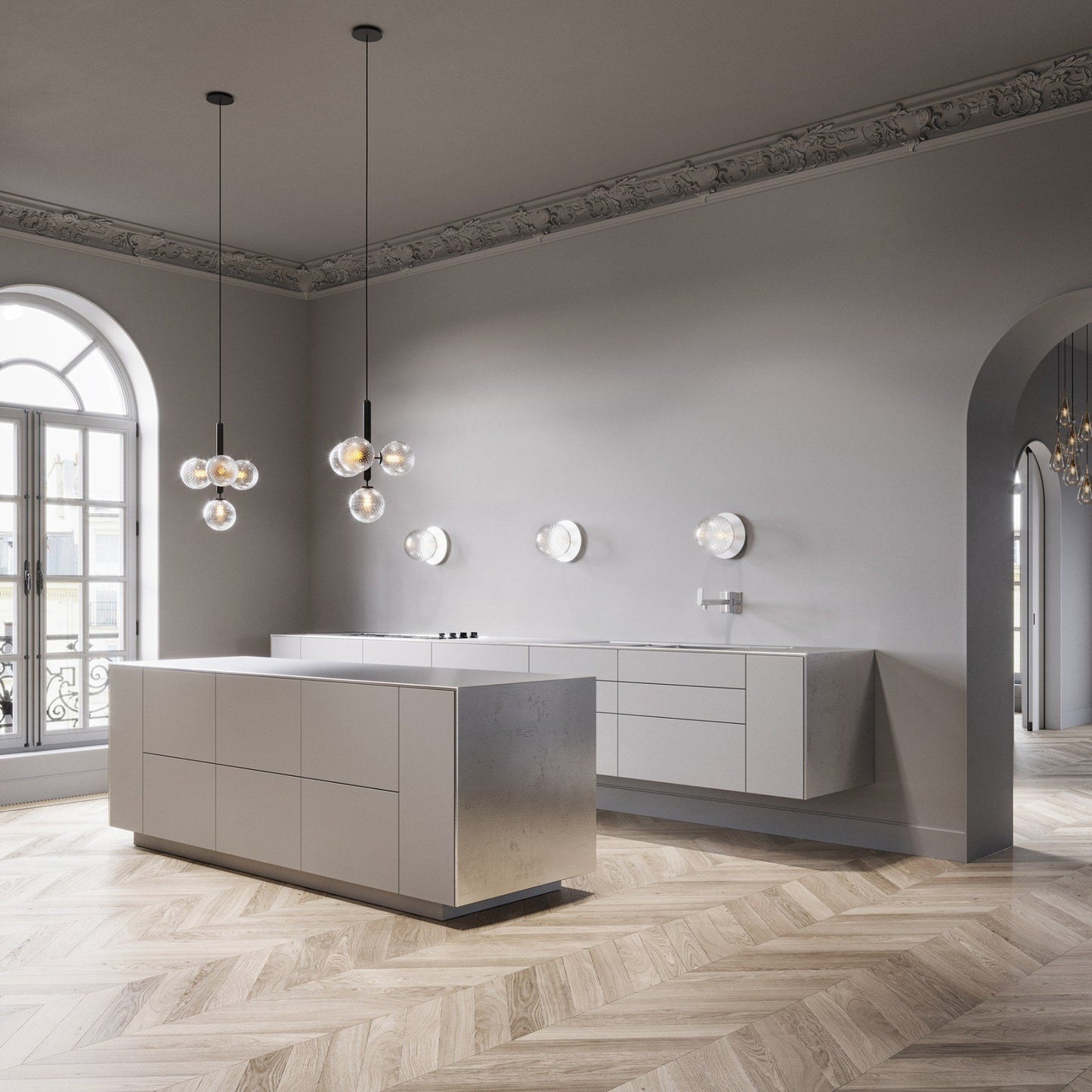 Suspension en Verre Moderne pour Éclairage Chic et Épuré Lampe suspendue Electro Paris