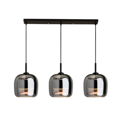 Suspension en Verre Noir Moderne pour Intérieurs Élégants Ceiling Lamp Electro Paris 3 Lumières