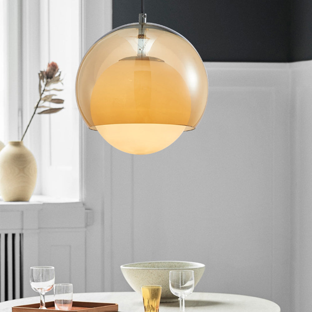 Suspension moderne en verre orange – Éclairage Plafonnierpour Salon et Cuisine Luminaires suspendus Electro Paris