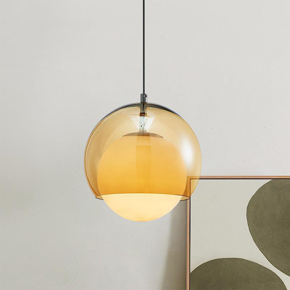 Suspension moderne en verre orange – Éclairage Plafonnierpour Salon et Cuisine Luminaires suspendus Electro Paris