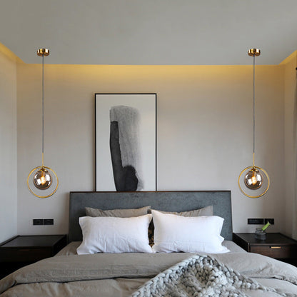 Suspension Moderne avec Cadre Doré – Luminaire en Verre pour Îlot de Cuisine Éclairage Electro Paris