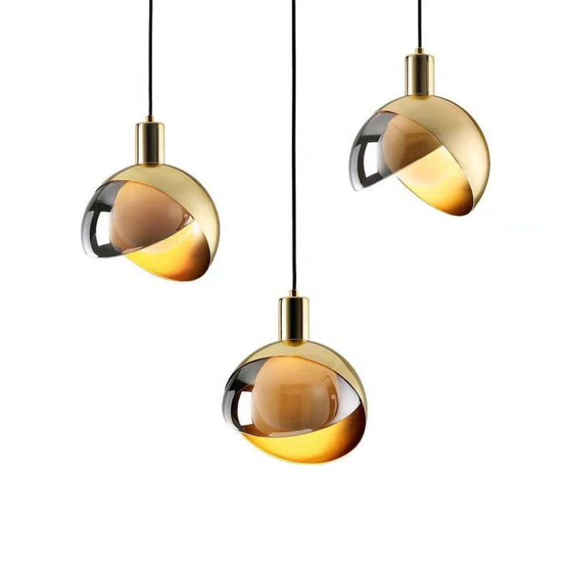 Suspension en verre doré pour une décoration moderne Ceiling Lamp Electro Paris